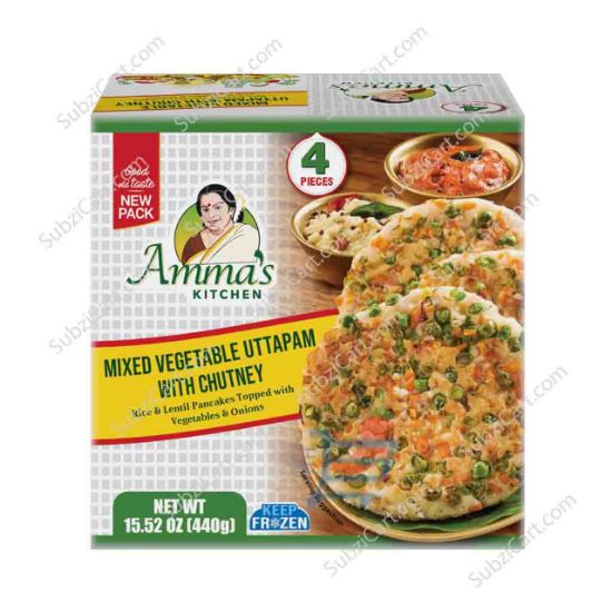 Picture of Amma/'s Kitchen Mix Veg Uttapam With Chutn. 440 Grams