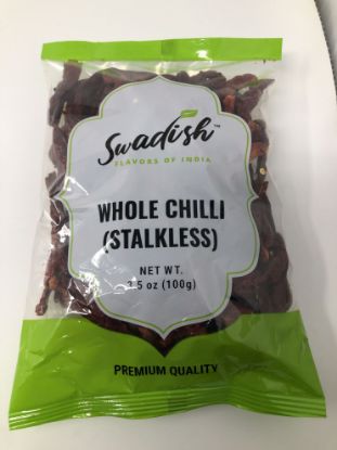 Picture of Swadish Chilli Whole Kashmiri (Stalkless) 200 Grams