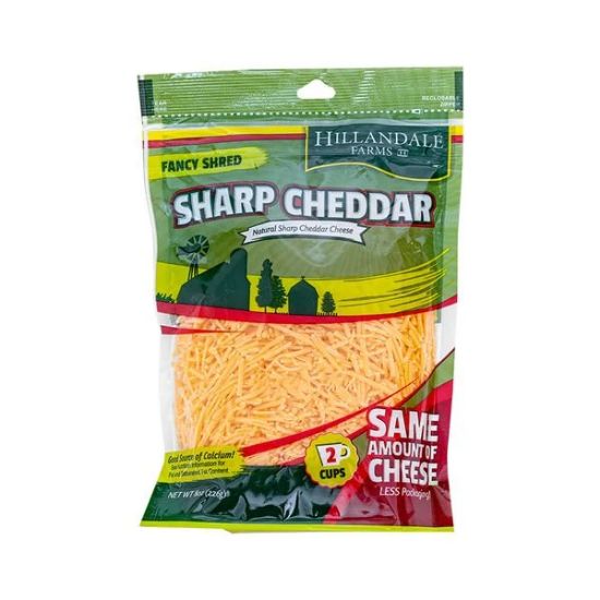 Picture of Hillandale Sharp Cheddar Fancy Shredded Cheese 8 Oz