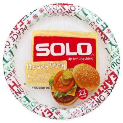 Picture of Solo Heavy Duty Paper Plates 10" 22 Ct