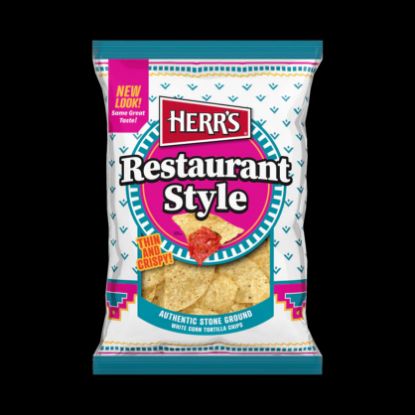 Picture of Herr/'s Restuarant Style Tortilla Chips 100% White Corn 255 Gm
