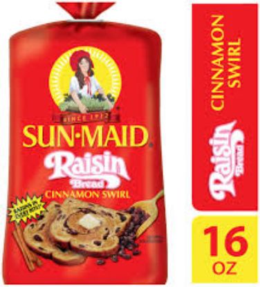 Picture of Sun Maid Raisin Bread 16 Oz