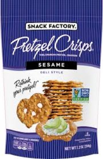 Picture of Snack Factory Pretzel Crisps Sesame 7.2 Oz