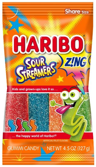 Picture of Haribo Sour Streamers 4.5 Oz