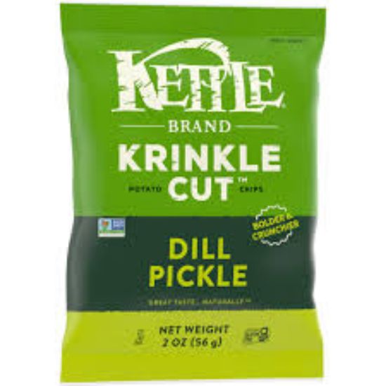 Picture of Kettle Kettle Potato Chips Krinkle Cut Dill Pickle 2 Oz