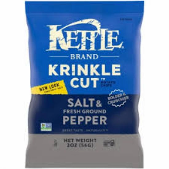 Picture of Kettle Kettle Potato Chips Krinkle Cut Salt & Fresh 2 Oz