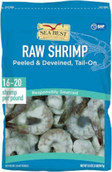 Picture of Captn/'S Pack Raw Shrimp Peeled And Deveined 21 -25 2 Lbs
