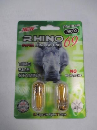 Picture of Rhino 69 Super Long Lasting 7500k 1 Ct
