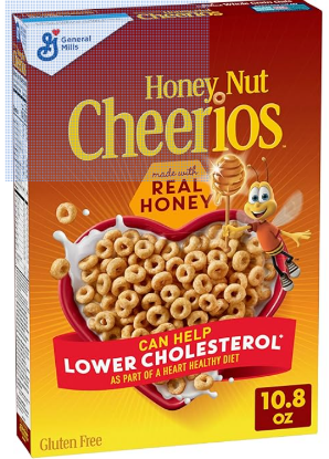 Picture of General Mills Honey Nut Cheerios Grain Oats 10.08 Oz