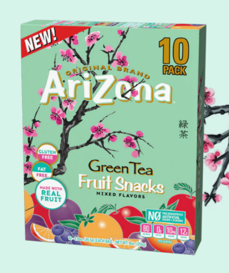 Picture of Arizona Green Tea Fruit Snacks Mixed Flavour 0.9 Oz