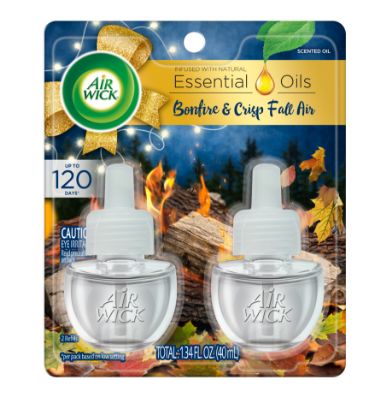 Picture of Air Wick Essential Oils Bonfire & Crisp Fall Air 2 Pack 40 Ml