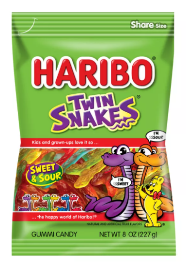 Picture of Haribo Twin Snakes 8 Oz