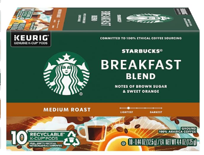 Picture of Starbucks K-Cup Breakfast Blend 4.4oz 10 Ct