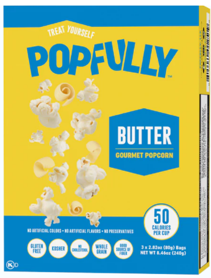 Picture of Popfully Seasalt Microwave Popcorn 2.82 Oz