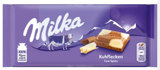 Picture of Milka Cow Spot Milk Chocolate 90 Grams