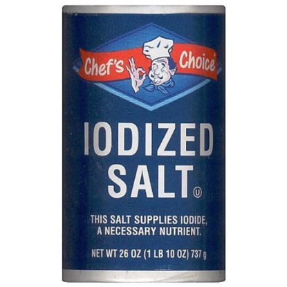Picture of CHEF/'S SALT IODIZED 26 OZ