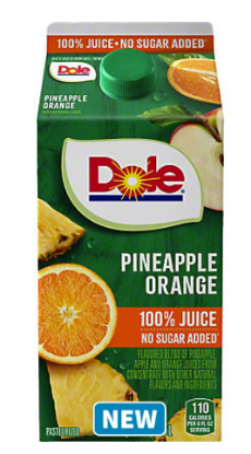 Picture of Dole Pineapple Orange Juice 52 Oz