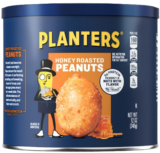Picture of Planters Peanuts Honey Roasted 12 Oz