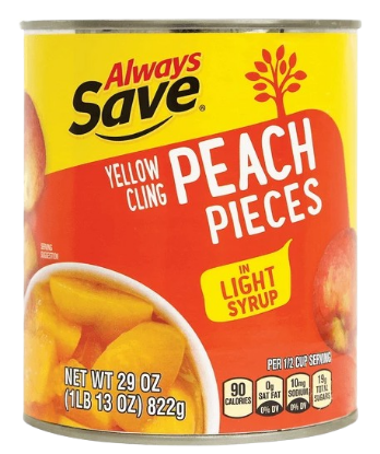 Picture of Always Save Peach Pieces 29 Oz
