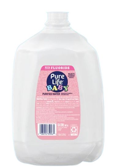 Picture of Pure Life Baby Water With Flouride 128 Oz