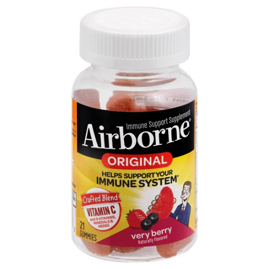 Picture of Airborne Immune Support Very Berry Gummies 21 Ct