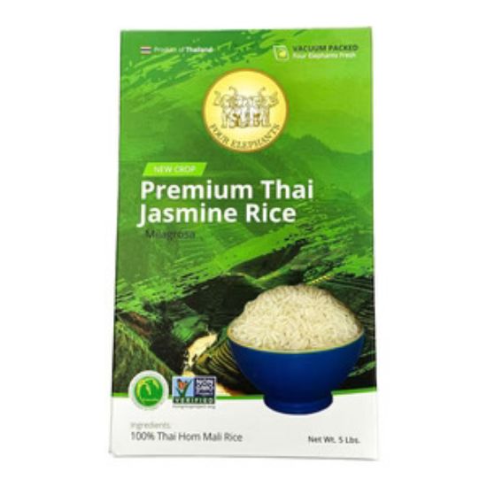 Picture of Four Elephant Rice Jasmine 50# 50 Lbs