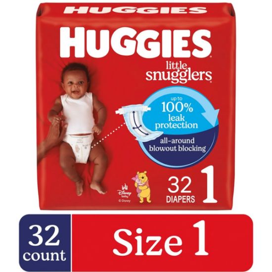 Picture of Huggies Little Snug  Large Size Soft Pk 32 Ct