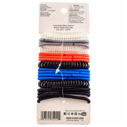 Picture of Scunci Hair Accessory Elastic Hair Band 18 Ct
