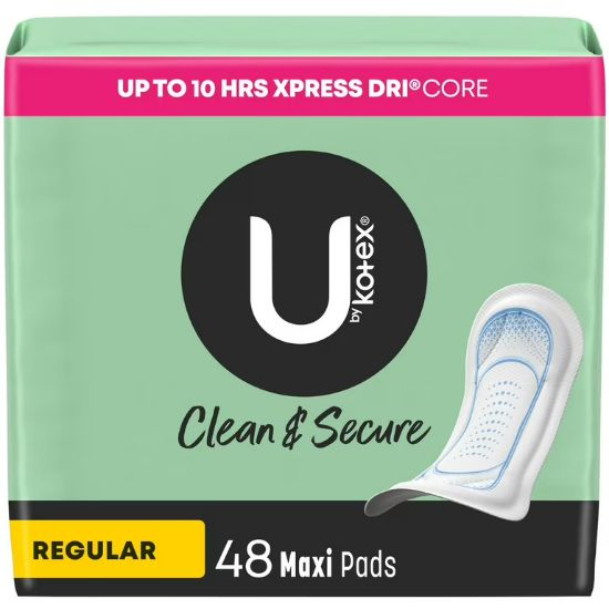 Picture of U By Kotex Pads Maxi Regular 48 Ct