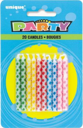 Picture of Unique Dot Birthday Candle 20 Ct