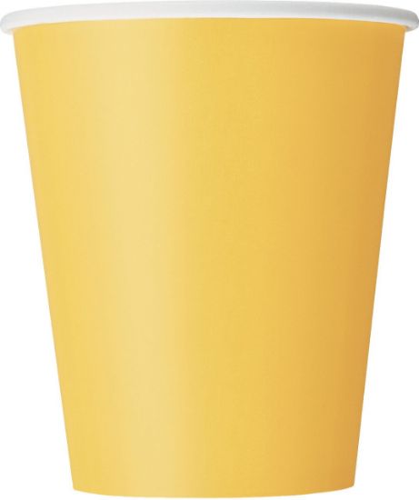 Picture of Unique Yellow Disposable Cups 14 Count 9 Oz