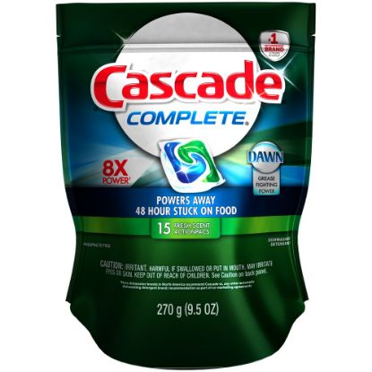 Picture of Cascades Complete Dishwashing Pods Fresh Scent 15 Ct