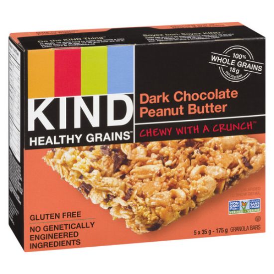 Picture of Kind Healthy Grains Granola Bars Dark Chocolate Peanut Butter 175 Grams