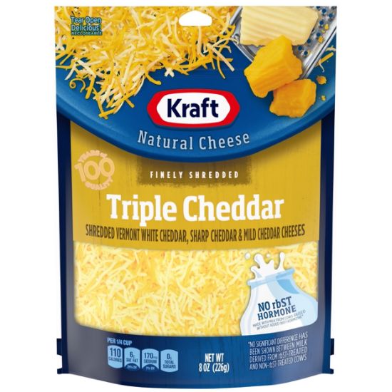 Picture of Kraft Kraft Finely Shredded Cheese Triple 8 Oz