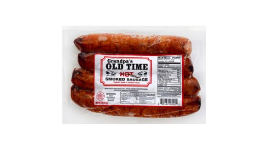 Picture of Old Tyme Hot Smoked Sausage 16 Oz