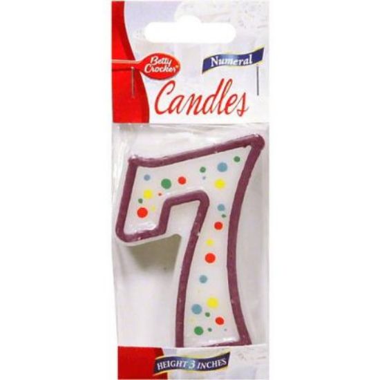 Picture of Betty Crocker Birthday Candle Numeral 7 1 Ct