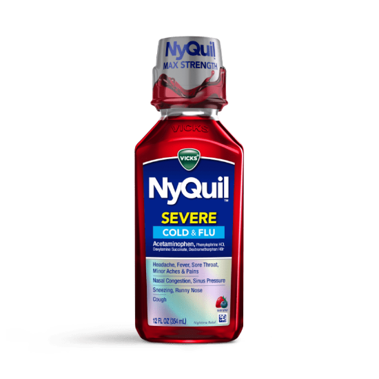 Picture of Vicks Nyquil Severe Cold & Flu Lq Berry 12 Floz