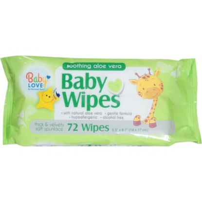Picture of Baby Love Baby Wipes Aloe 72 Ct