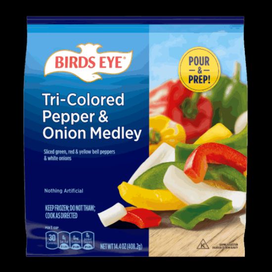 Picture of Birds Eye 3 Color Pepper & Onion Medley 114 Oz