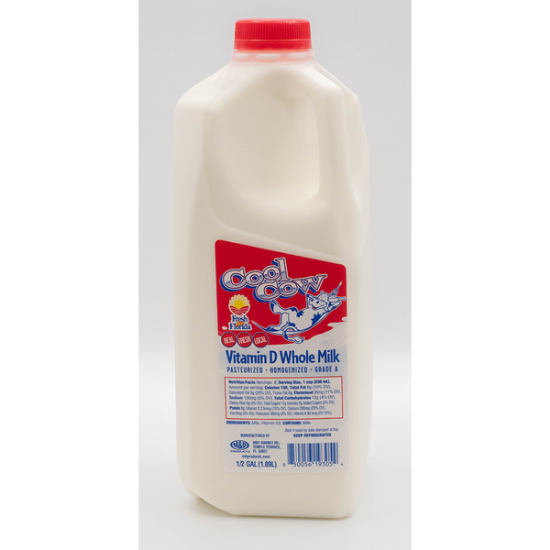 Picture of Cool Cow Milk Half Gallon Whole 0.5 Gal