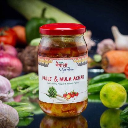 Picture of Nepali Garden Ng Red Cherry Pepper & Radish Pickle - Dalle Mula Achar 350 gram