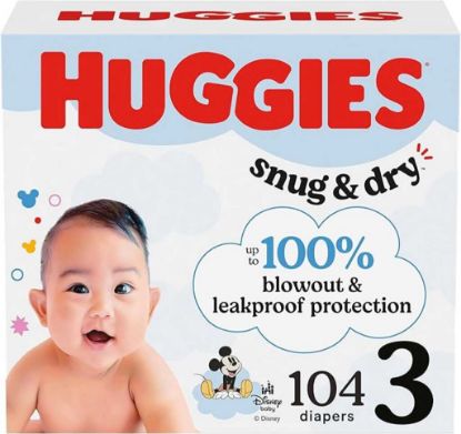Picture of Huggies Snug Dry Size 3 Mega Box 104 Ct