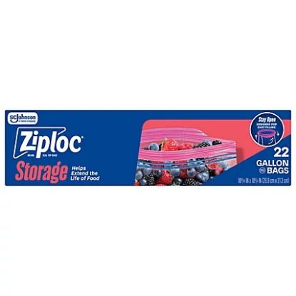 Picture of Ziplock Ziploc Storage Bags Gallon 22 Ct