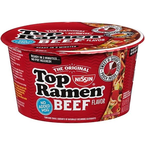 Picture of Nissin Top Ramen Bowl Beef 3.28 Oz