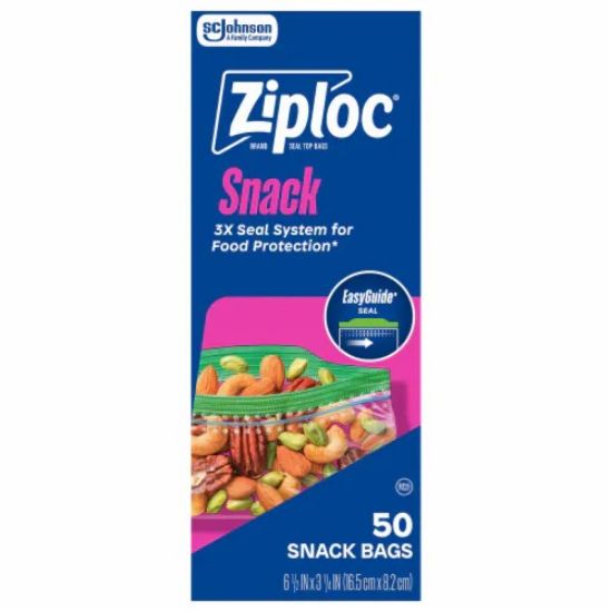 Picture of Ziploc Seal Top Snack Bags 50 Ct