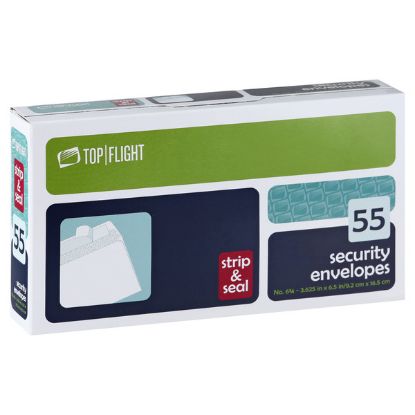 Picture of Top Flight Strip N Seal Security Envelop 55 Ct