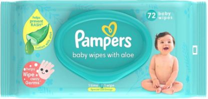 Picture of Pampers Unscented Baby Wipes 72 Ct