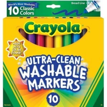 Picture of Crayola Crayola Ultra-Clean Washable Broad Line Markers 10 Ct
