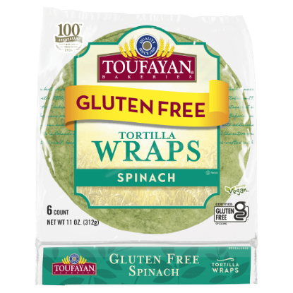Picture of Toufayan Glutenfree Wrap Spinach 6 Ct