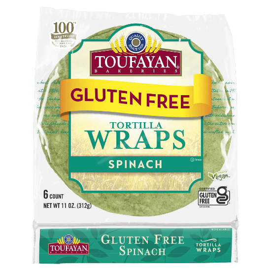 Picture of Toufayan Glutenfree Wrap Spinach 6 Ct
